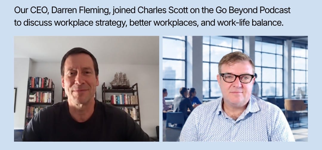 Darren Fleming and host Charles Scott in a video interview for the Go Beyond Podcast