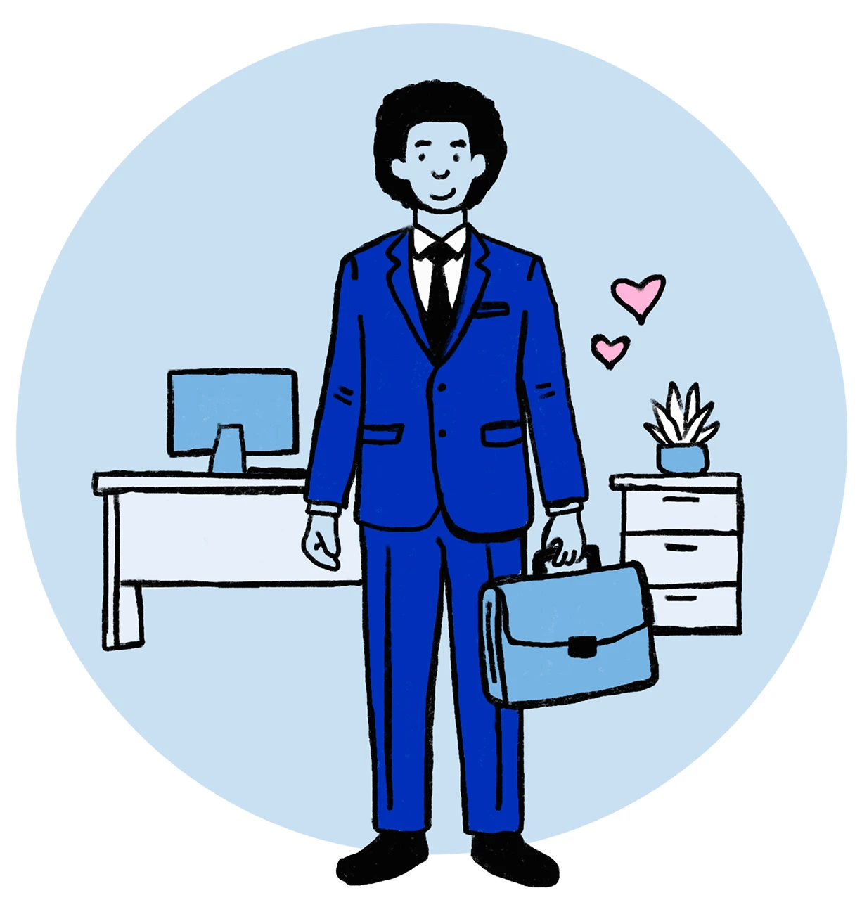 male lawyer with briefcase