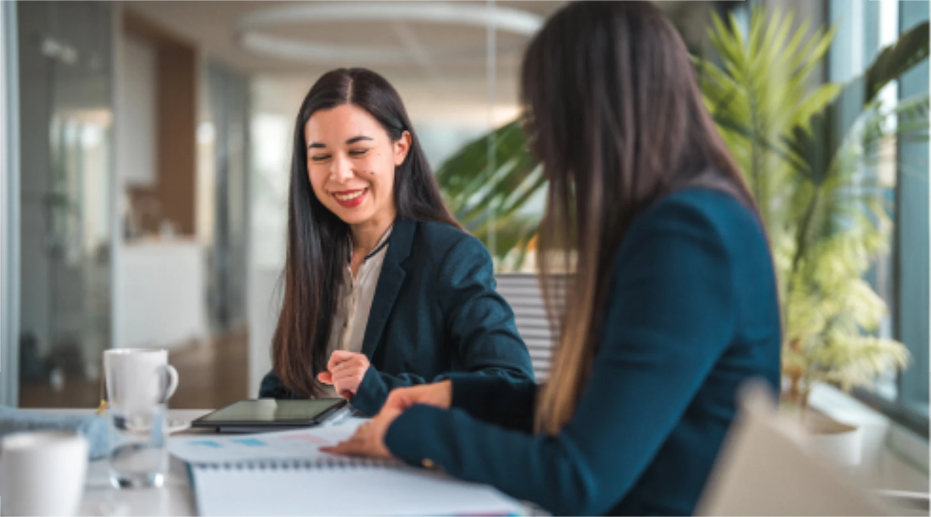 two women working at desk